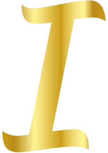 Pleksi Çubuksuz Alfabe 6 cm Altın - I