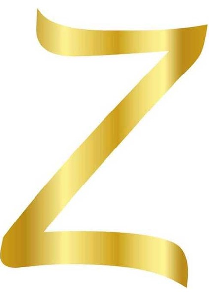 Pleksi Çubuksuz Alfabe 6 cm Altın - Z