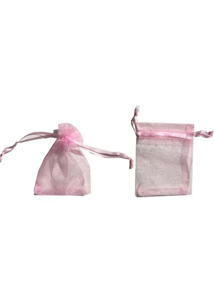 Kına Çerez Kesesi Organze Taşsız Minik Boy 7x9 cm - 100'LÜ Pembe