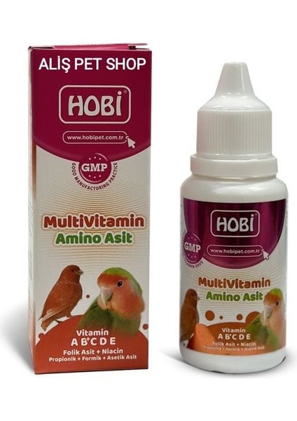 Kuşlar Için Multivitamin ve Aminoasit Takviyesi 30ML 1 Adet