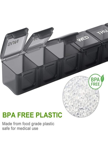 7 Gün Şeffaf Uzun Şerit Yedi Kareli Saklama Kutusu (Yurt Dışından) fırsatları