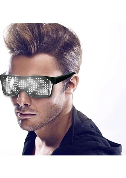 Beyaz LED Işıklı Kablosuz Parti GÖZLÜĞÜ-HJ-LRG01-B fırsatları