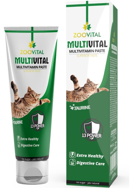 Multivital Cat 100 gr - 13 Çeşit Vitamin Desteği Kedi 3x100 gr