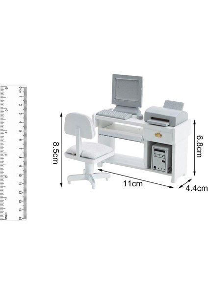 1:12 Ölçek Minyatür Ofis Sandalye Seti Pretend Play Educational Model Mini (Yurt Dışından)