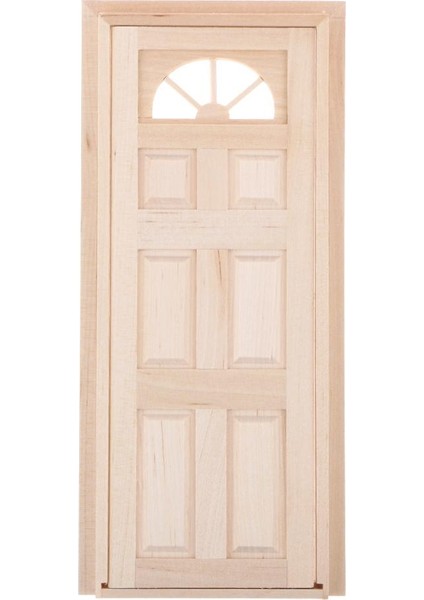 Bebek Evi Minyatür Dıy Aksesuar Ön Dış Ahşap Kapı 6 Panel 12TH (Yurt Dışından)