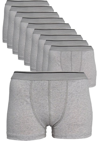 Gri Likralı Erkek Boxer 10'lu Paket