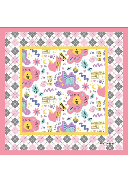 Hugger Köpek Bandana-Pink 47*47 cm