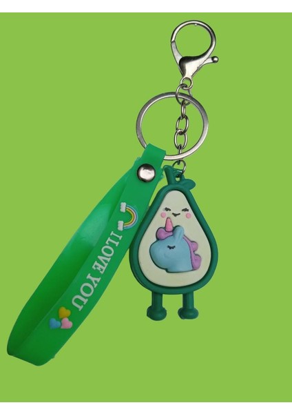 Avakado Unicorn Karikatür Anime Figür Pvc Bebek Anahtarlık Çanta Anahtarlık Süsü modelleri