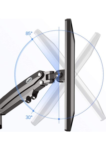 NB H180 22-32" Çift Kol Amortisörlü 2-12 kg Monitör Standı Siyah modelleri
