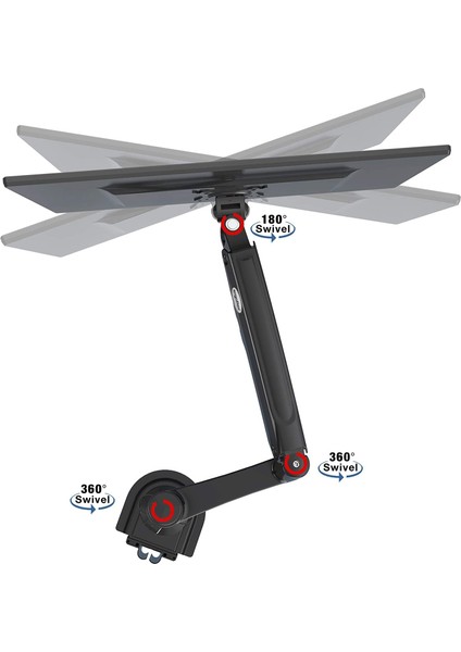 NB H180 22-32" Çift Kol Amortisörlü 2-12 kg Monitör Standı Siyah indirimleri