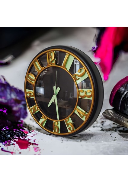 Gece Parlayan Fosforlu Mutfak Salon Ofis Otel Duvar Saati 40 cm Plastik fiyatları