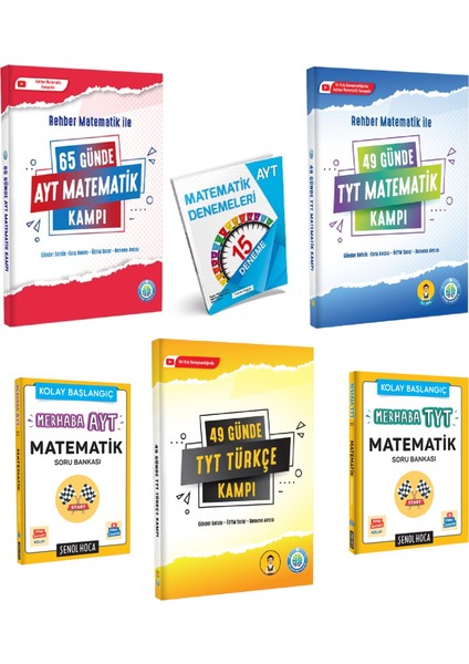65 Günde AYT Matematik+49 Günde TYT Matematik+Merhaba TYT -AYT Matematik ve 49 Günde TYT Türkçe Kampı