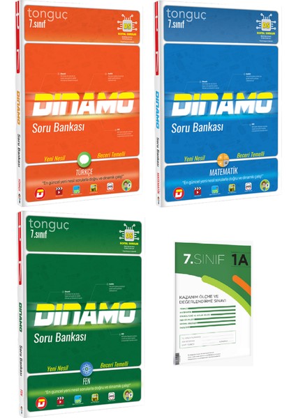 7. Sınıf Dinamo Türkçe-Matematik ve Fen Bilimleri Soru Bankası Seti (3 Kitap-1 Deneme)