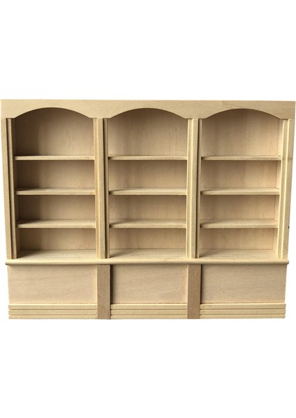 Bitmemiş 1/12 Ölçekli Bebek Evi Kitaplık Organizatör Kitaplık 4 Katmanlar Ahşap (Yurt Dışından)