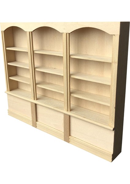 Bitmemiş 1/12 Ölçekli Bebek Evi Kitaplık Organizatör Kitaplık 4 Katmanlar Ahşap (Yurt Dışından)