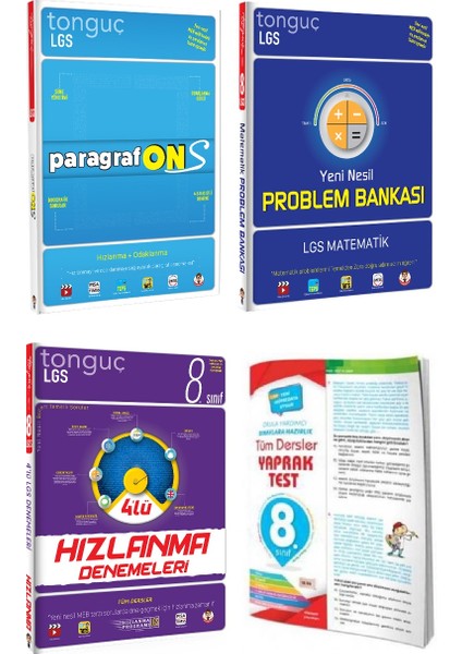 Hızlanma Seti Paragrafons LGS Matematik Problem Bankası ve LGS 4'lü Hızlanma Deneme