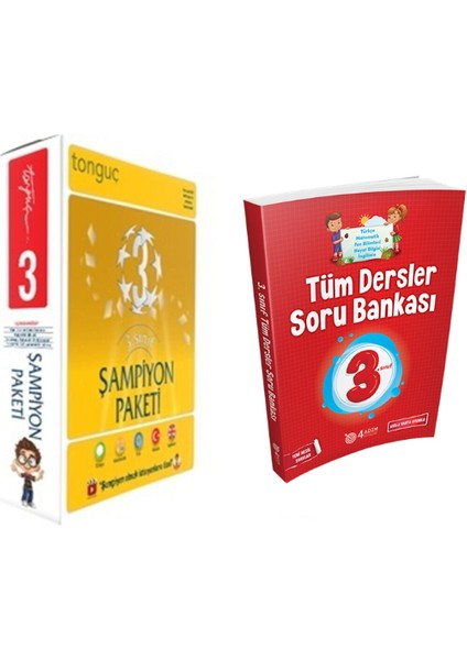 3. Sınıf Şampiyon Paketi ve 4 Adım Tüm Dersler Soru Bankası Seti 2022