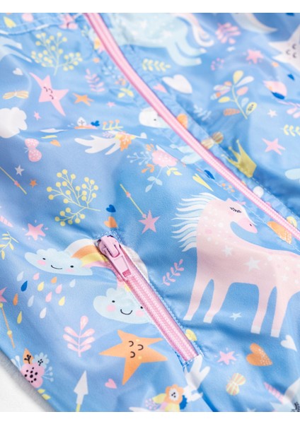 Kapüşonlu Unicorn Çocuk Yağmurluk Penye Pamuk Astarlı 3 Yaş indirimleri