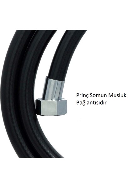 360 Dönerli Dolanmaz Garantili Siyah Pvc Duş Hortumu modelleri
