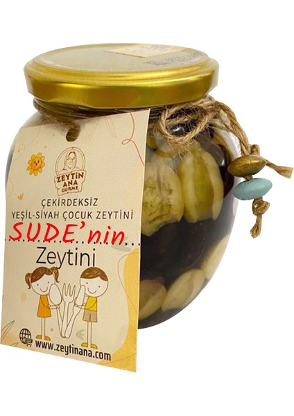 Çocuk Zeytini Siyah Yeşil Karışık El Emeği 200 gr