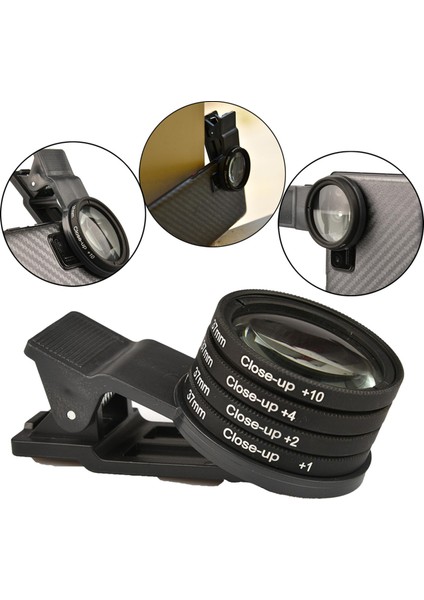 37MM Yukarı Filtre Kiti 4pcs (+1,+2,+4,+10) Lens Filtresi Evrensel (Yurt Dışından)