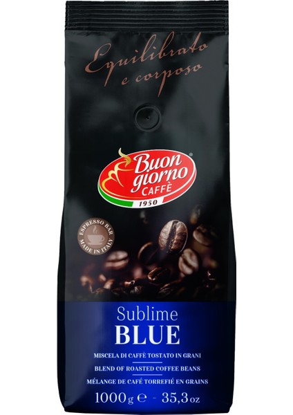 Italiano Sublime Blue Gourmet Cekirdek Kahve 1 kg