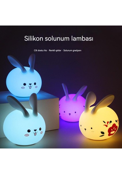 2023 Sevimli Tavşan Nefes Atmosfer Gece Lambası (Yurt Dışından)