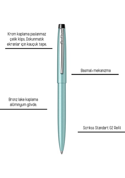 Tükenmez Kalem F108 Mint Gövde