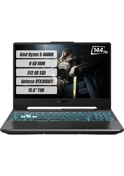 TUF Gaming FA506IEB-HN041 AMD Ryzen 5 4600H 8GB 512GB SSD RTX3050Ti Freedos 15.6" FHD 144Hz Taşınabilir Bilgisayar