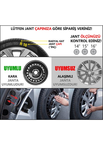 Çobanoğlugrup Renault Toros Jant Kapağı 13 Inç Kırılmaz 4 Adet Amblem Hediye (1-001-22-13)
