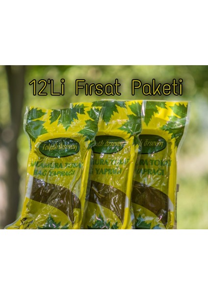 Tokatlı Özseven 12 Adet Vakumlu Tokat Bağ YAPRAĞI12X400GR (12'li Fırsat Paketi)