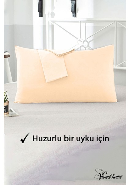 Pamuklu 2'li Yastık Kılıfı 50X70 cm Düz Bej