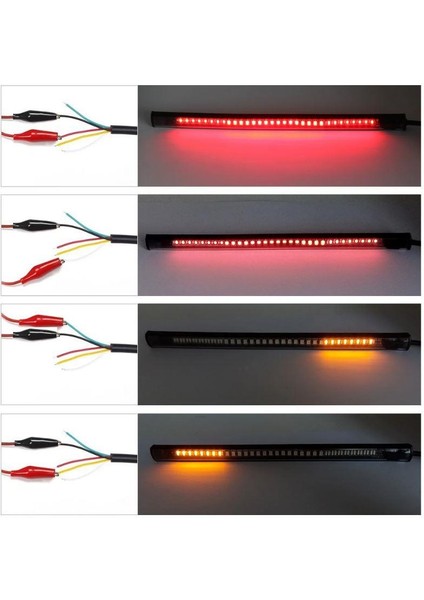 Motorsiklet Sinyal Stop Plaka Fren Lambası Esnek Şerit LED