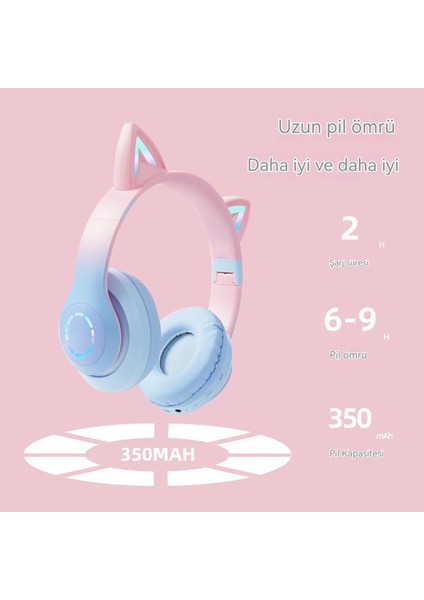 Gradyan Başlı Kablosuz Bluetooth Kulaklık (Yurt Dışından)