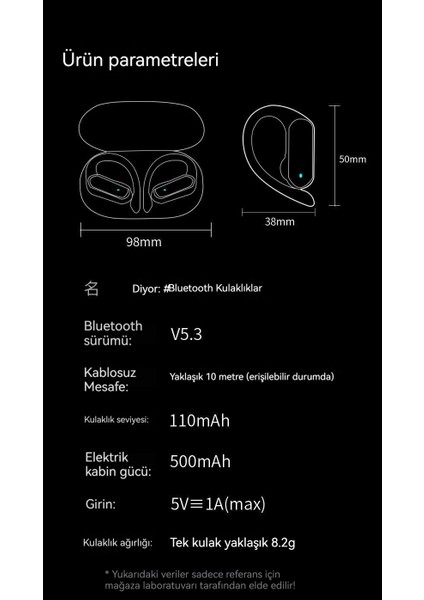 Başa Takılan Kablosuz Bluetooth Kulaklık (Yurt Dışından)