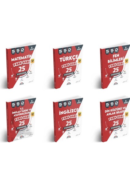 8. Sınıf Sistematik Sarmal Deneme Seti 6 Kitap Tam Set 2023
