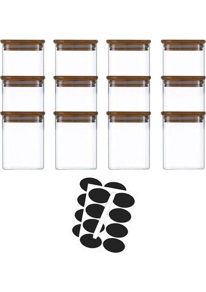 12PCS Cam Depolama Şişesi Yemek Konteyneri (Yurt Dışından)