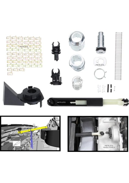 Ford Focus Mk2 Mk2.5 Kaput Kilit Şifre Takımı Komple 2005--2011