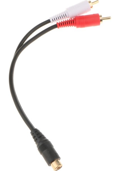 Rca Dişi - 2 x Rca Erkek Ayrımcı Birleştirici Fiş Kablo Sesi 0.2m 0.2 Metre (Yurt Dışından)