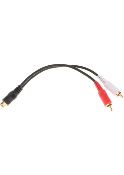 Rca Dişi - 2 x Rca Erkek Ayrımcı Birleştirici Fiş Kablo Sesi 0.2m 0.2 Metre (Yurt Dışından)