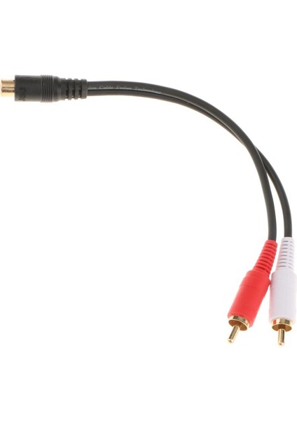 Rca Dişi - 2 x Rca Erkek Ayrımcı Birleştirici Fiş Kablo Sesi 0.2m 0.2 Metre (Yurt Dışından)