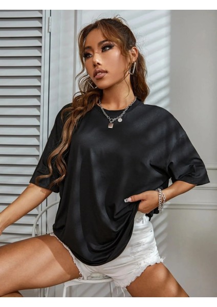 Kadın California West Coast Baskılı Oversize T-Shirt modelleri