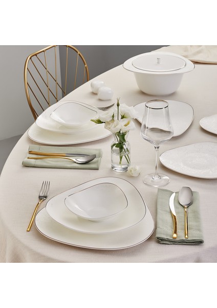 Extra Jules Fine Pearl 62 Parça 12 Kişilik Yemek Takımı