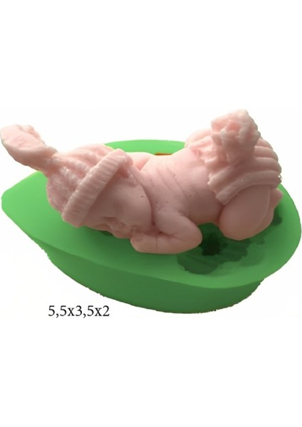 Bebek Modeli Silikon Şeker Hamuru Dekor, Sabun, Saksı ve Mum Kalıbı