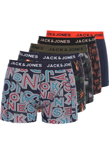 Jack & Jones Karışık 5'li Boxer Paketi - Simon