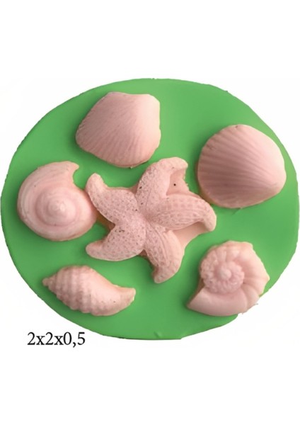 Deniz Figürleri Silikon Şeker Hamuru Dekor, Sabun, Saksı ve Mum Kalıbı