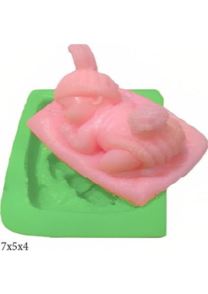 Bebek Modeli Silikon Şeker Hamuru Dekor, Sabun, Saksı ve Mum Kalıbı