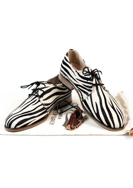 Bayan Zebra Kundura %100 El Yapımı ve Deri Ayakkabı indirimleri