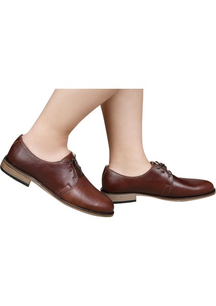 Bayan Koyu Kahverengi Kundura %100 El Yapımı ve Deri Ayakkabı fırsatları