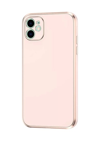 Apple iPhone 12 Kılıf Bark Kapak Rose Gold Telefon Kılıfı